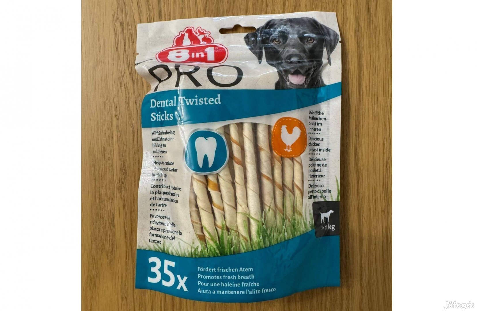 Új 8in1 Delights Pro Dental Twisted Sticks 35 darab Jutalomfalat Kutya