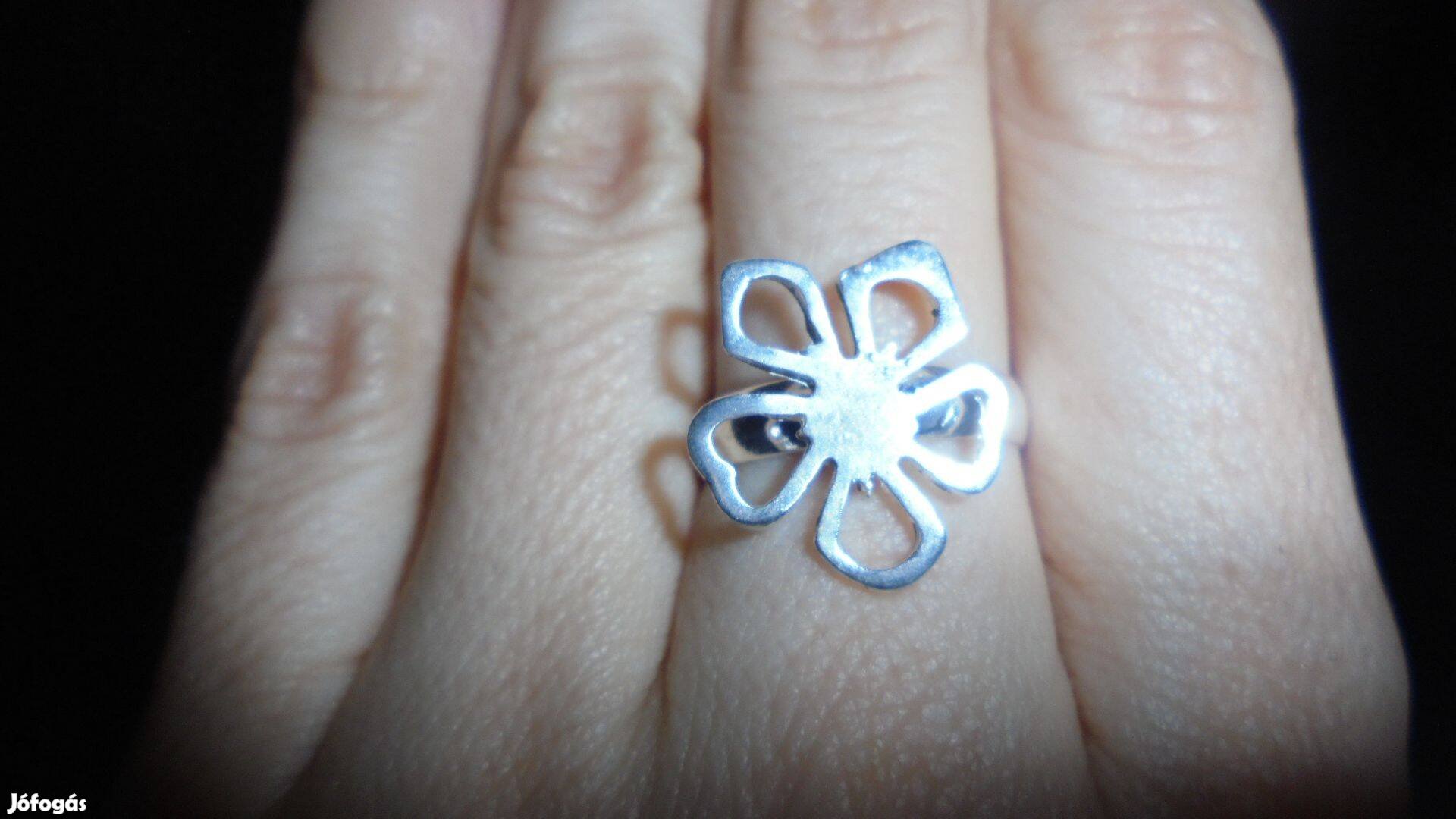 Új 925 ezüst virág alakú női gyűrű - több méret