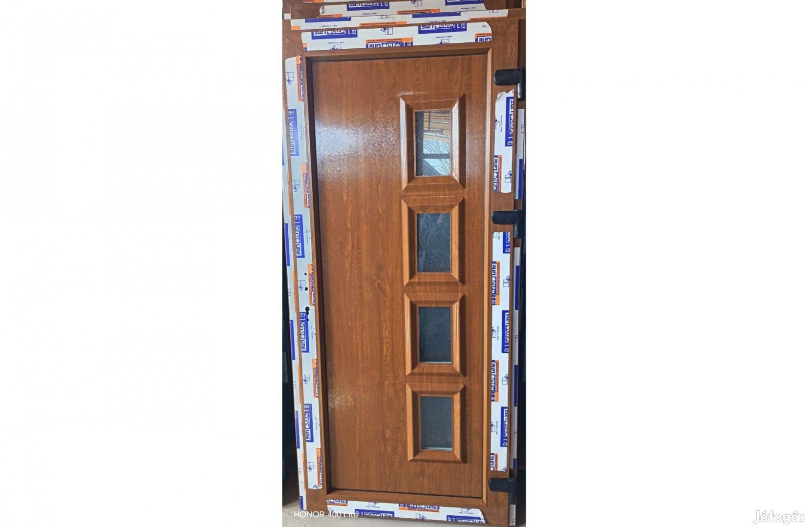 Új 95 x 205 Kívül-belül Aranytölgy műanyag bejárati ajtó