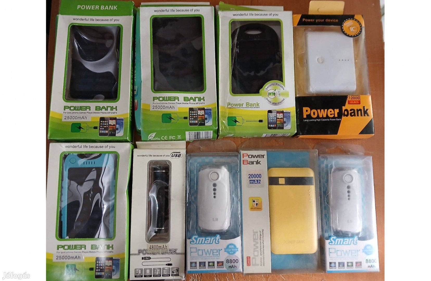 Új 9 db power bank Akció