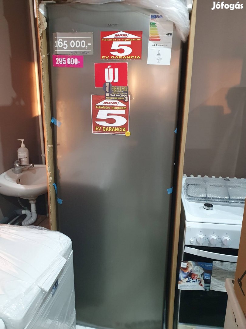 Új A+++ 331L-es nagy csak hűtőszekrény,5év garanciával 165eft+áfa!