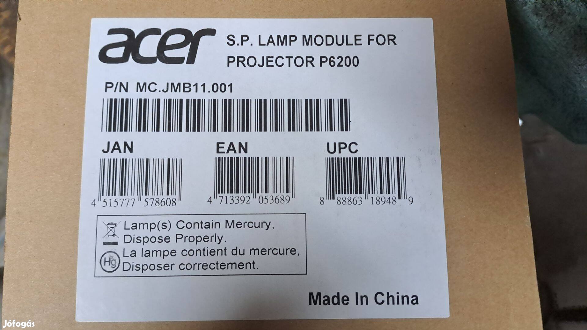 Új Acer S.P. LAMP MODULE FOR Projector P6200