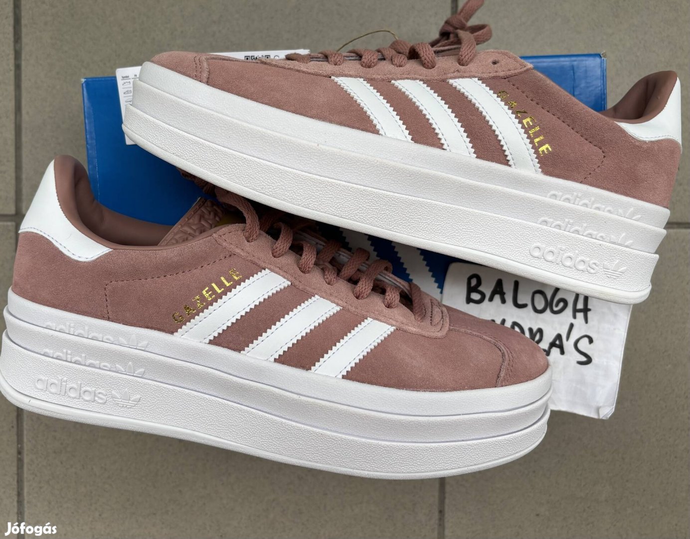 Új Adidas Gazelle Bold "Beige"-38Eu és 39Eu cipő!