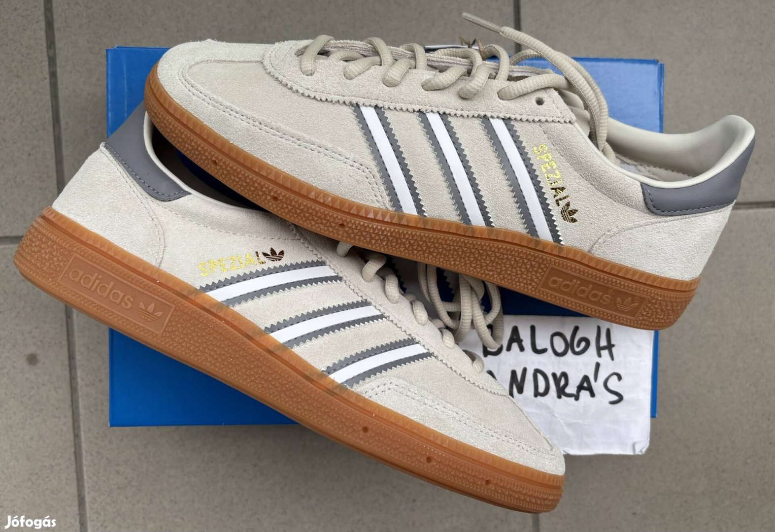 Új Adidas Handball Spezial "white-grey"-38 2/3Eu cipő!
