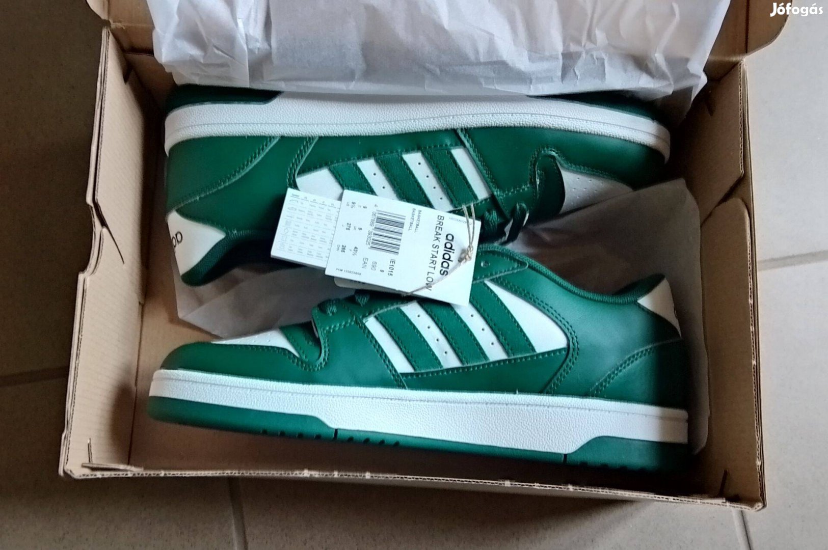 Új Adidas fehér-zöld férfi cipő 43-as