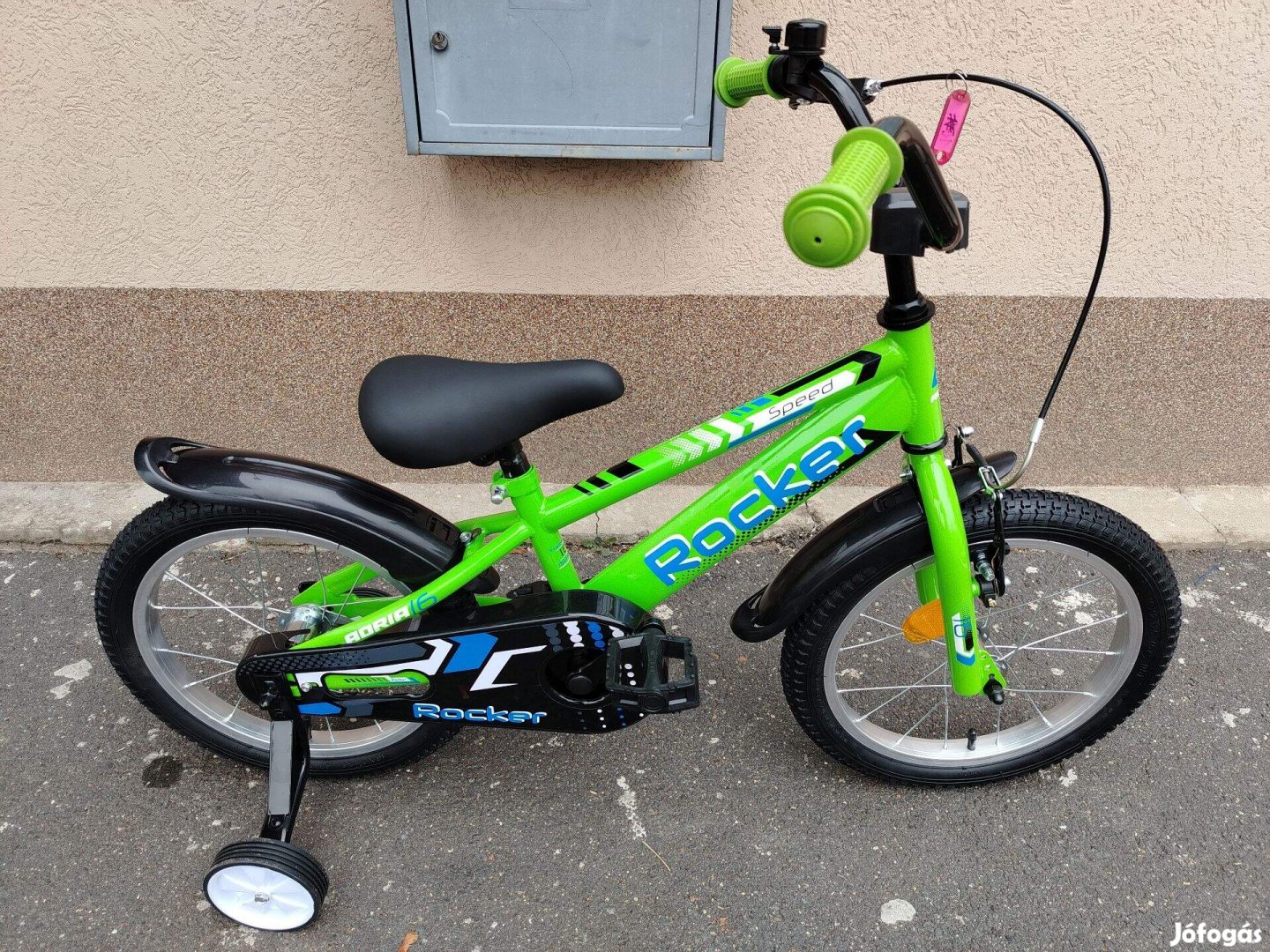 Új Adria Rocker 16" fiú zöld kontrafékes kerékpár! (104)