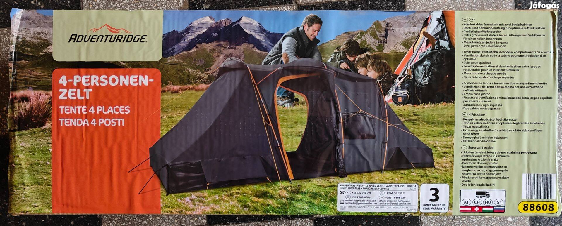 Uj Aldi Adventuridge Négyszemélyes Sátor 3 év garival