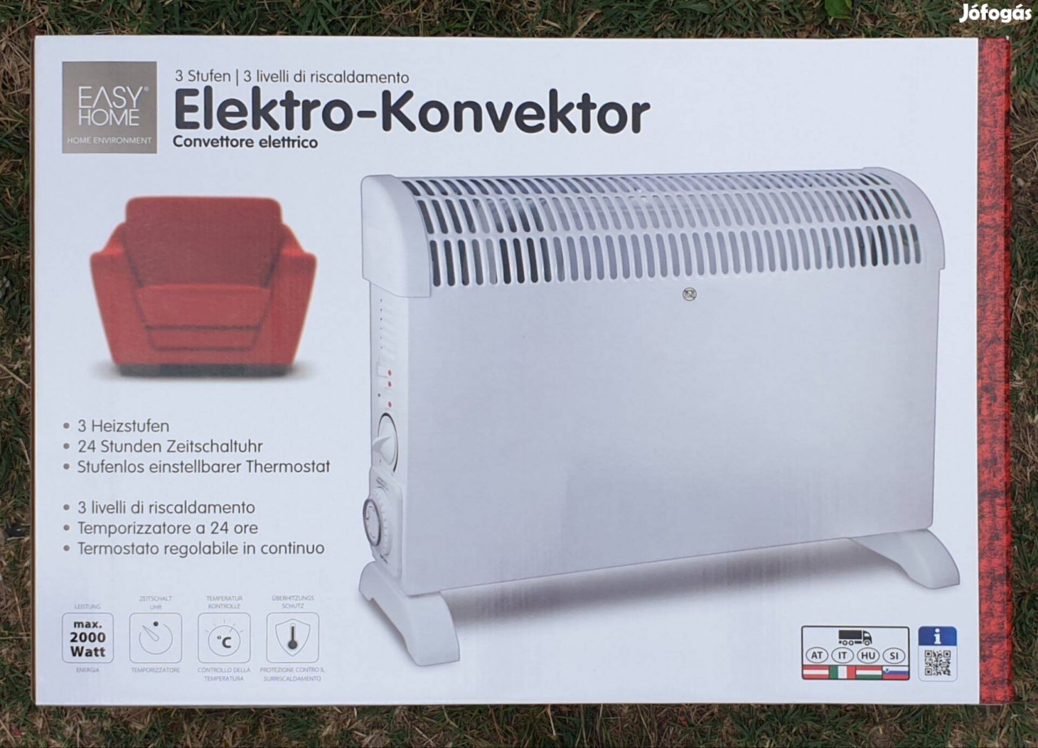 Uj Aldi Easyhome elektromos konvektor garanciával max. 2.000 W