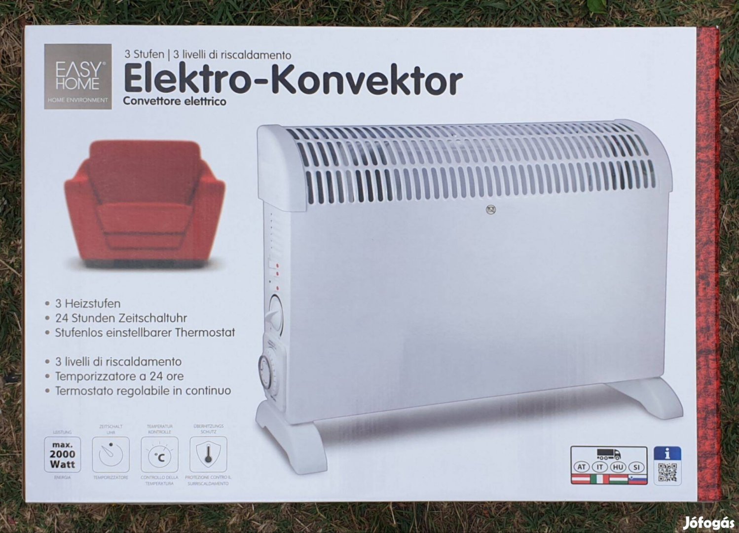 Uj Aldi Easyhome elektromos konvektor garanciával max. 2.000 W