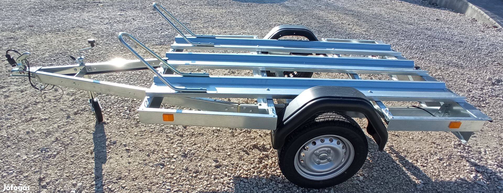 Új Alfa 12015MT75.2 1-2 Motorkerékpár (kisebb quad) utánfutó 750kg