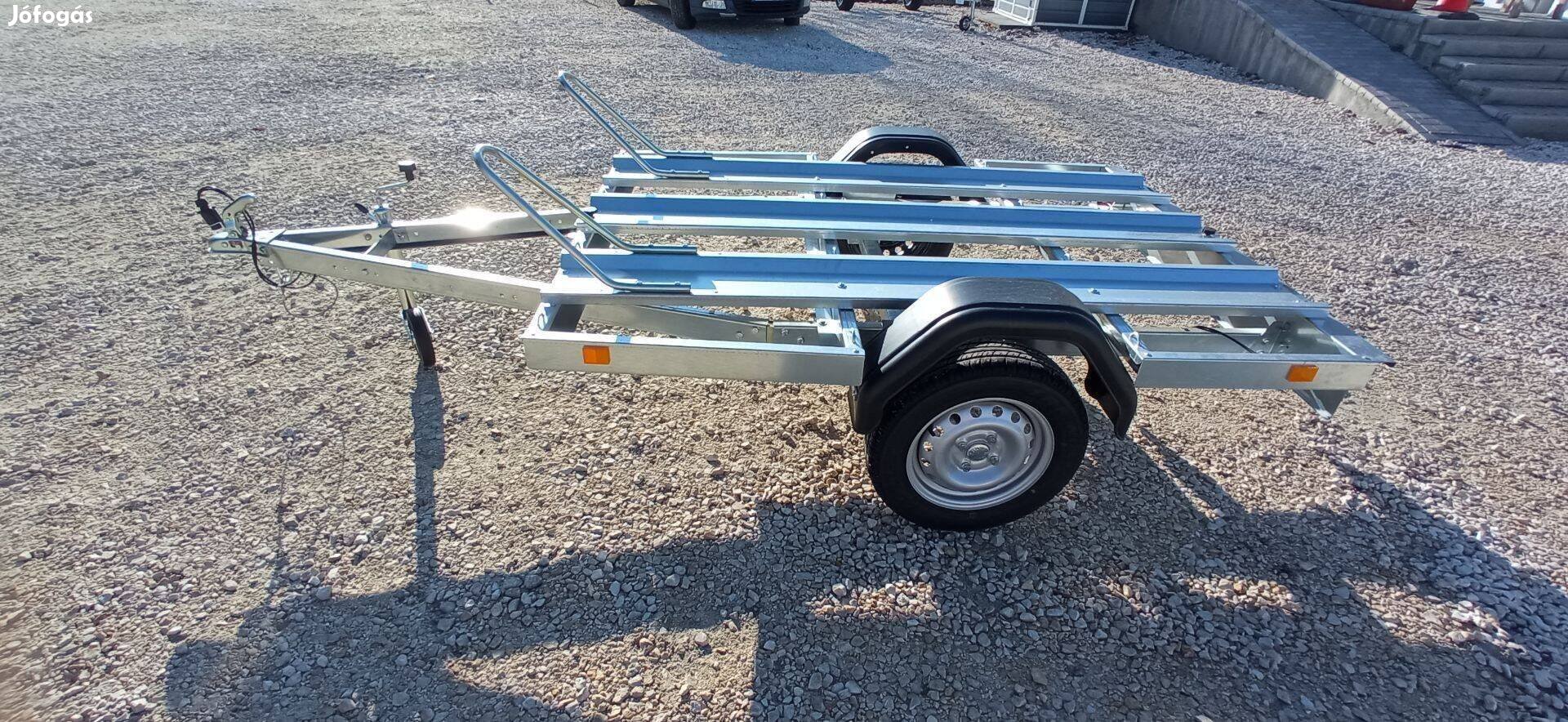 Új Alfa 12015MT75.2 1-2 Motorkerékpár utánfutó 198x110cm 750kg