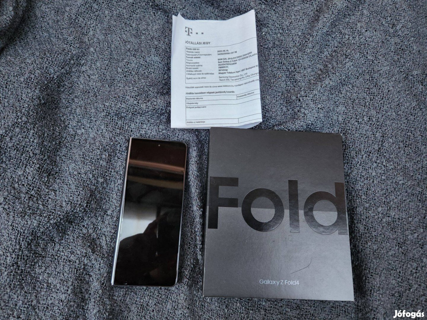 Új Állapotú! Samsung Galaxy Fold 4 Dualsim, szürkészöld, dobozos, 256/