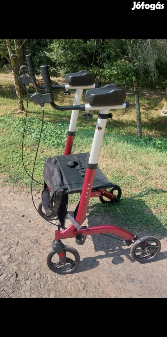 Új Antar AT 51113 alkartámaszos rollátor, járás segítő, bordó