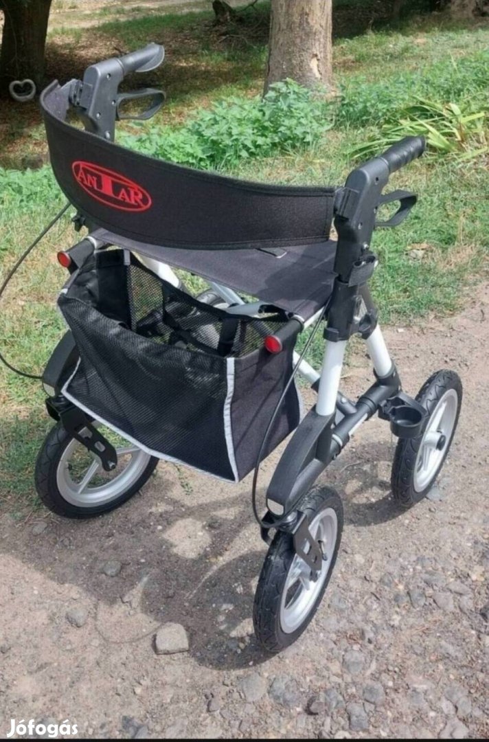 Új Antar At 51031 rollátor, alumínium, összecsukható, fehér szín