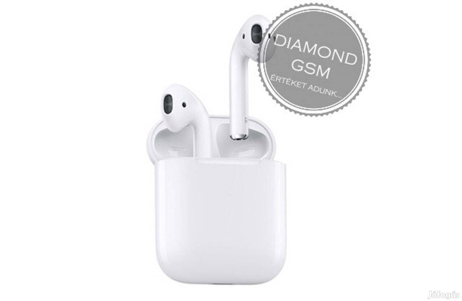 Új Apple Airpods 2 , Vezetékes töltőtokkal, forgalmazói