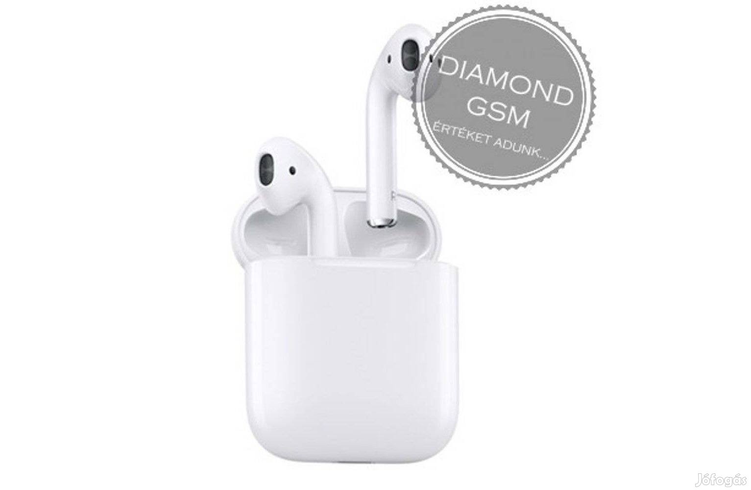 Új Apple Airpods 2 , Vezetékes töltőtokkal, forgalmazói