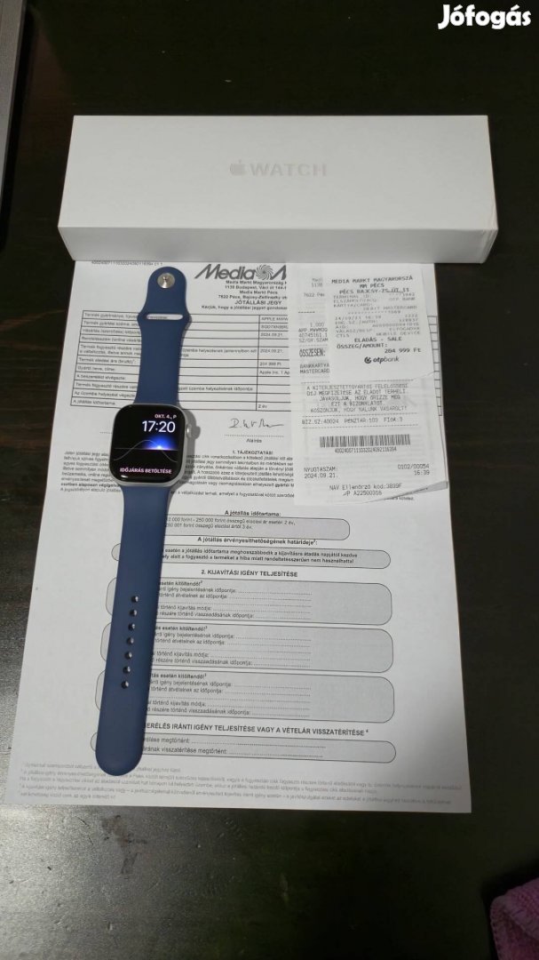 Új Apple Watch 10 46mm GPS, 2024.09.21.-ei MM. vásárlás