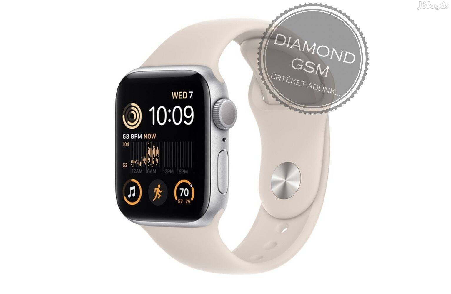 Új Apple Watch SE 2023 40mm Csillagfény Alumíniumtok, Csillagfény Spor