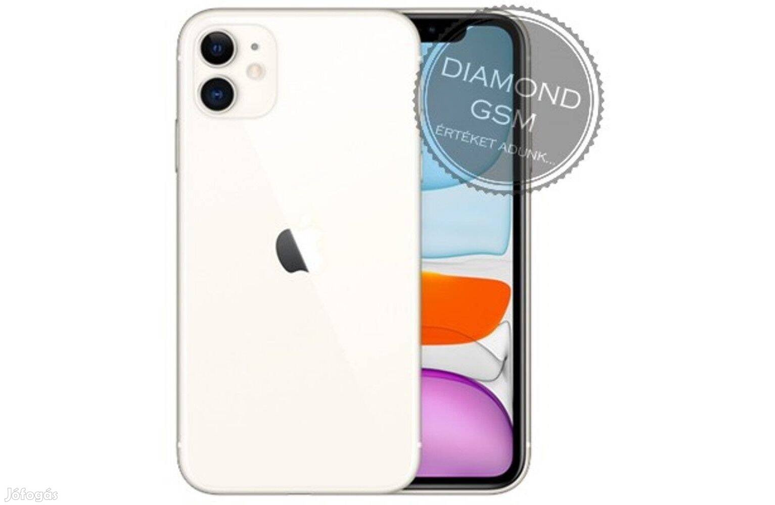 Új Apple iphone 11 128 GB, Fehér színben, gyári