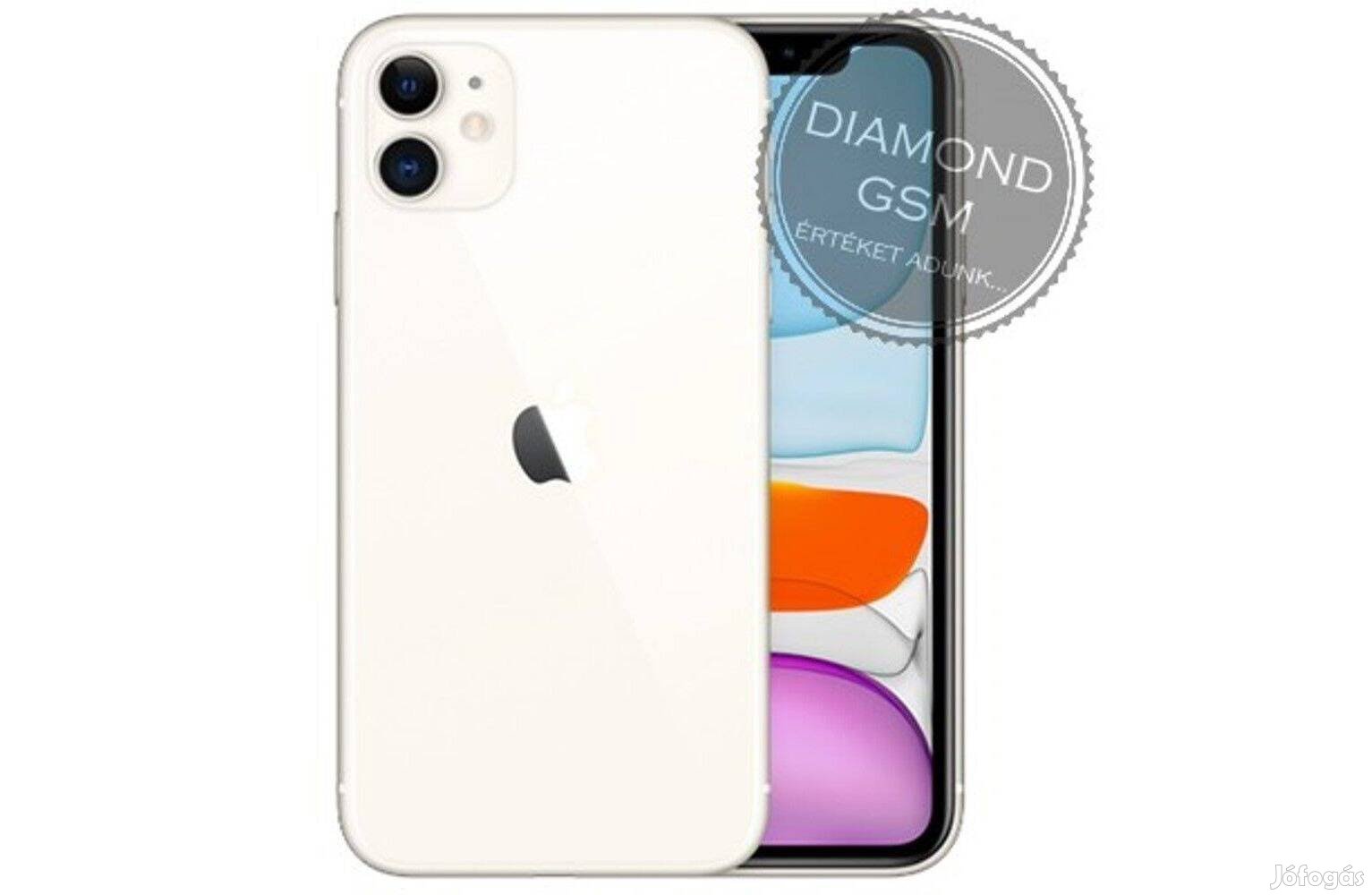 Új Apple iphone 11 128 GB, Fehér színben, gyári