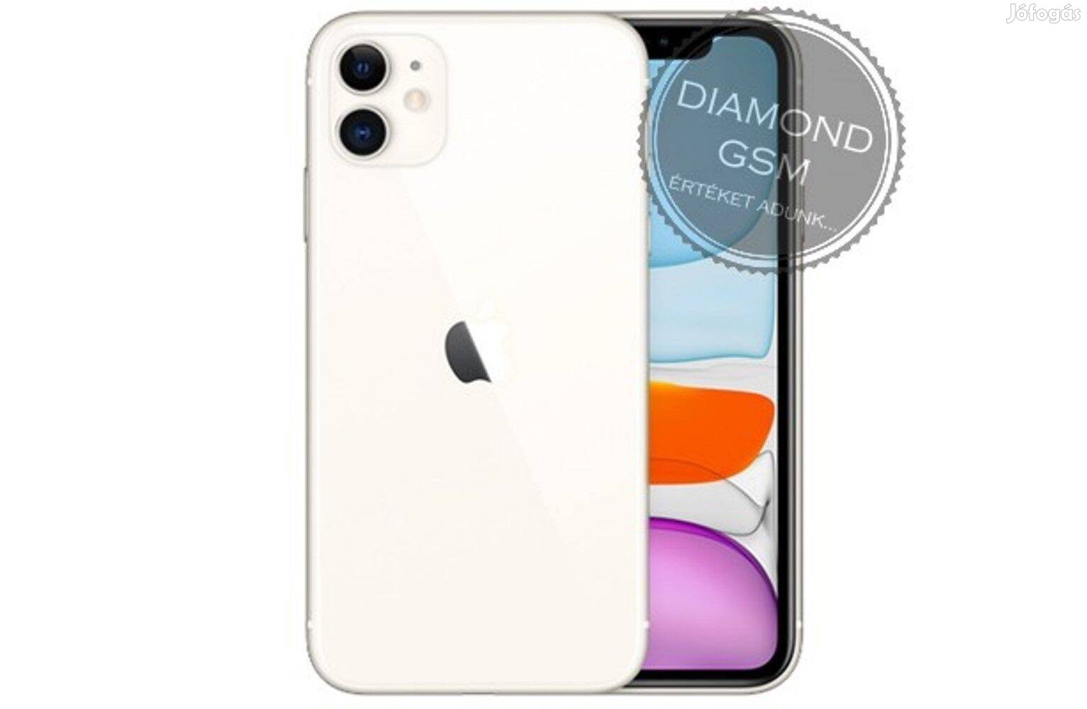 Új Apple iphone 11 128 GB, Fehér színben, gyári