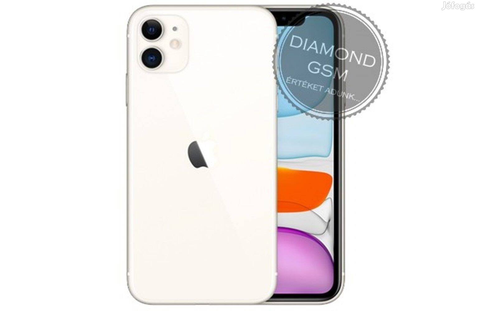 Új Apple iphone 11 128 GB, Fehér színben, gyári