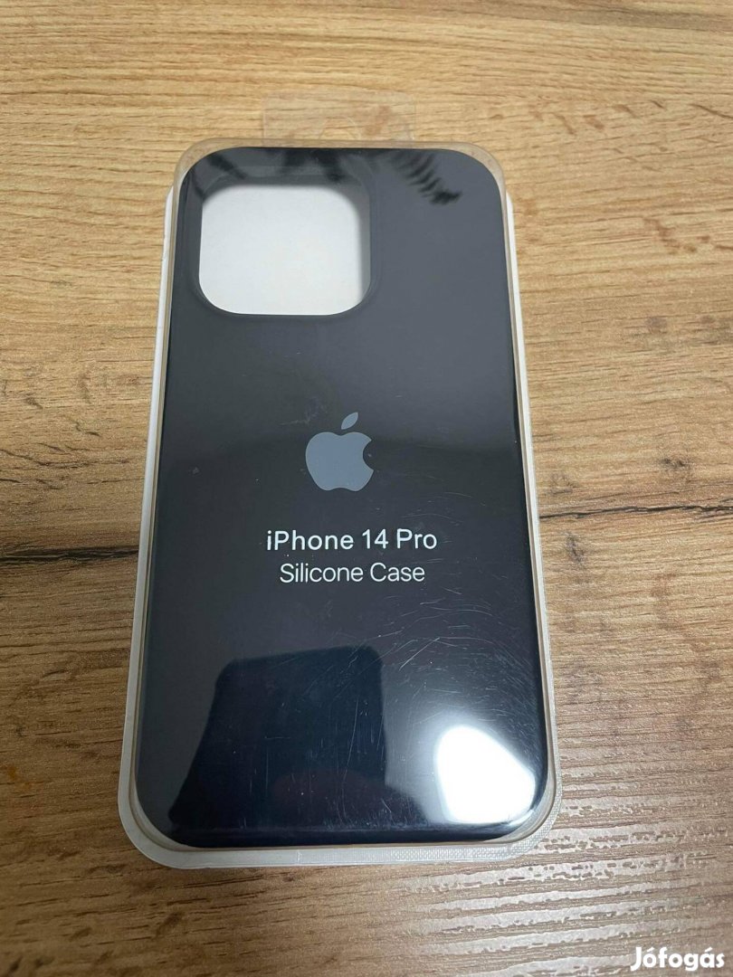 Új Apple iphone 13 14 14 Pro prémium fekete szilikon logo tok