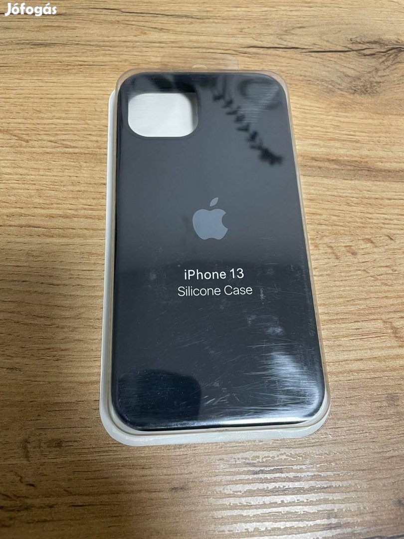 Új Apple iphone 13 prémium fekete szilikon logo tok