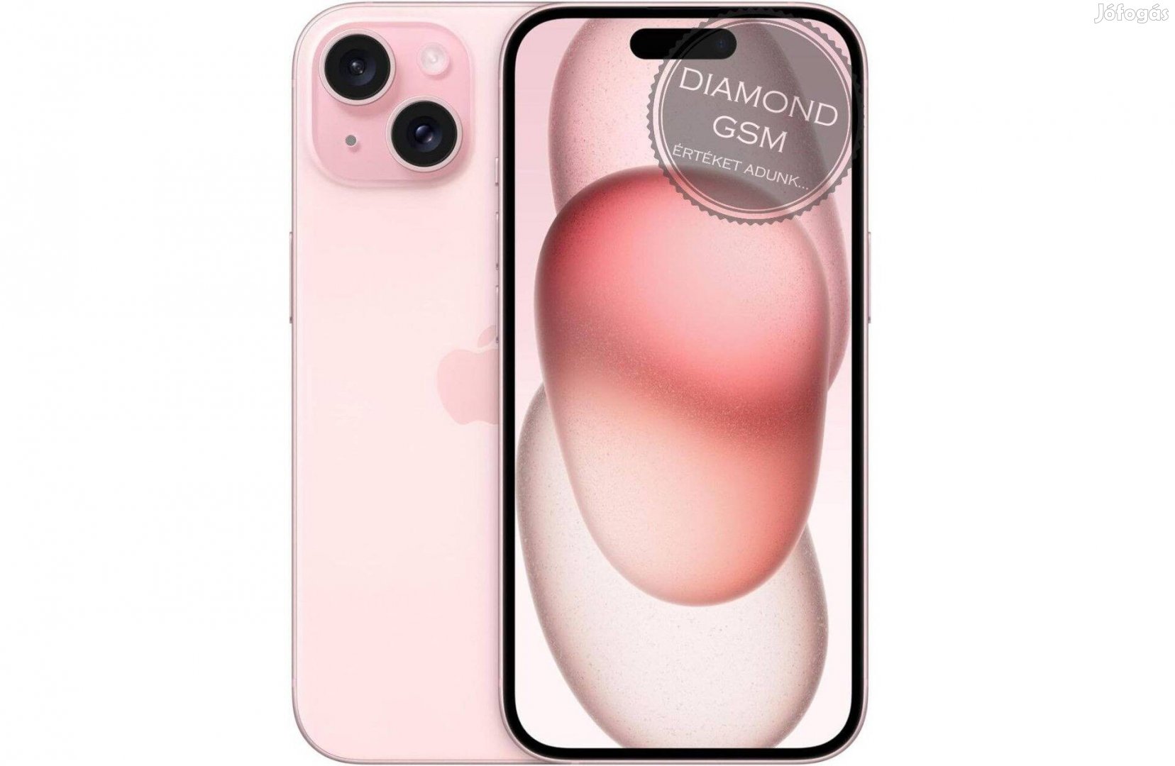 Új Apple iphone 15 128 GB, Rózsaszín színben, gyári