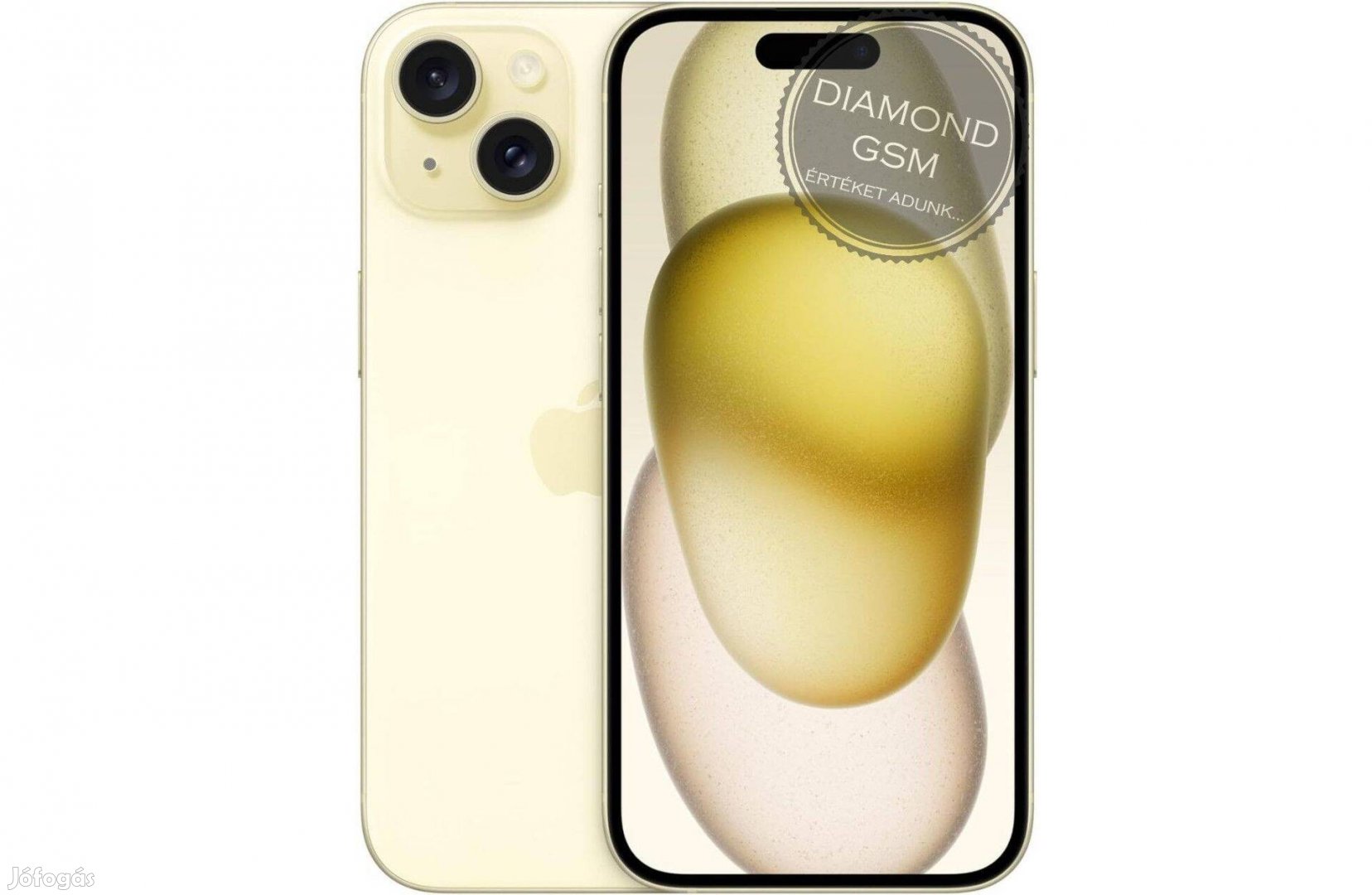 Új Apple iphone 15 128 GB, Sárga színben, gyári
