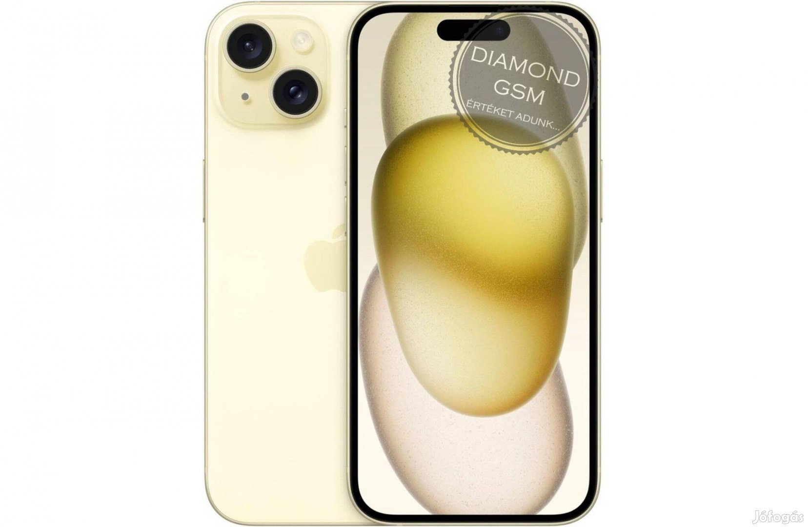 Új Apple iphone 15 256 GB, Sárga színben, gyári