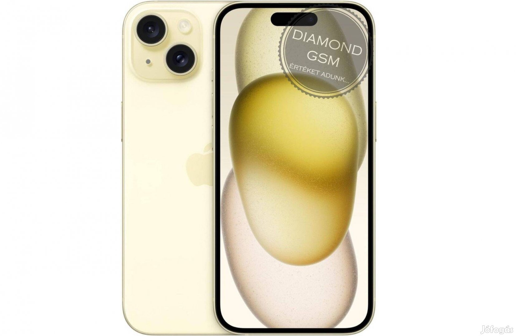 Új Apple iphone 15 Plus 128 GB, Sárga színben, gyári