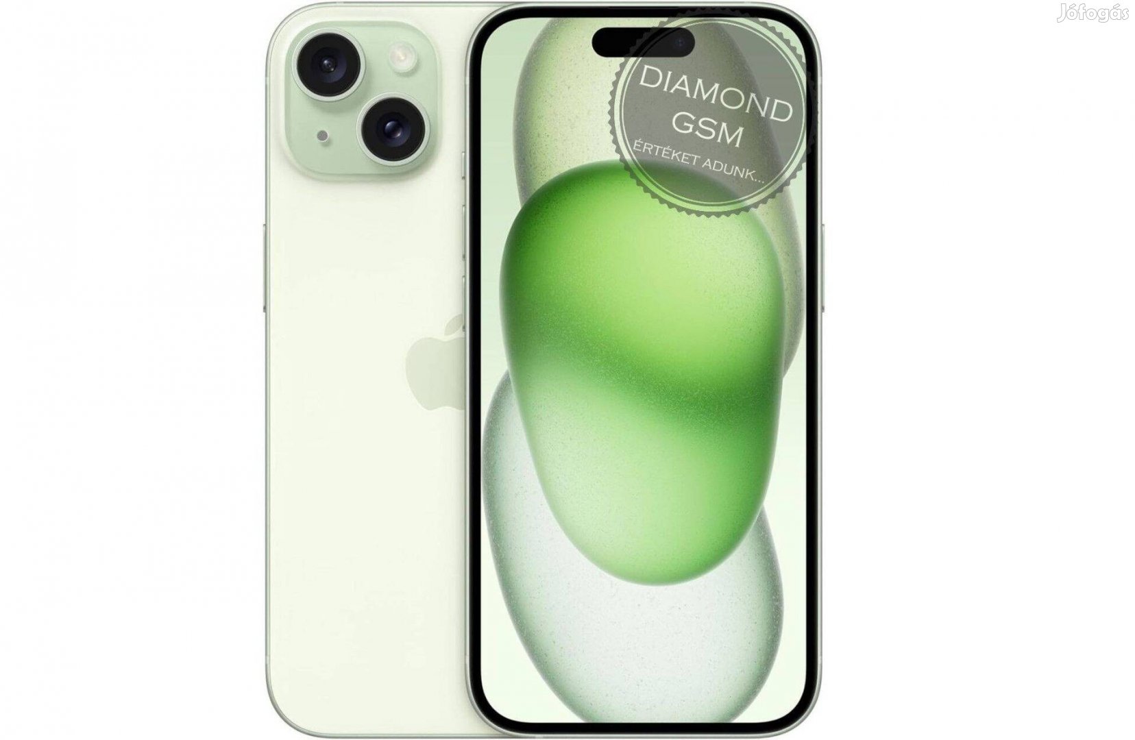 Új Apple iphone 15 Plus 128 GB, Zöld színben, gyári