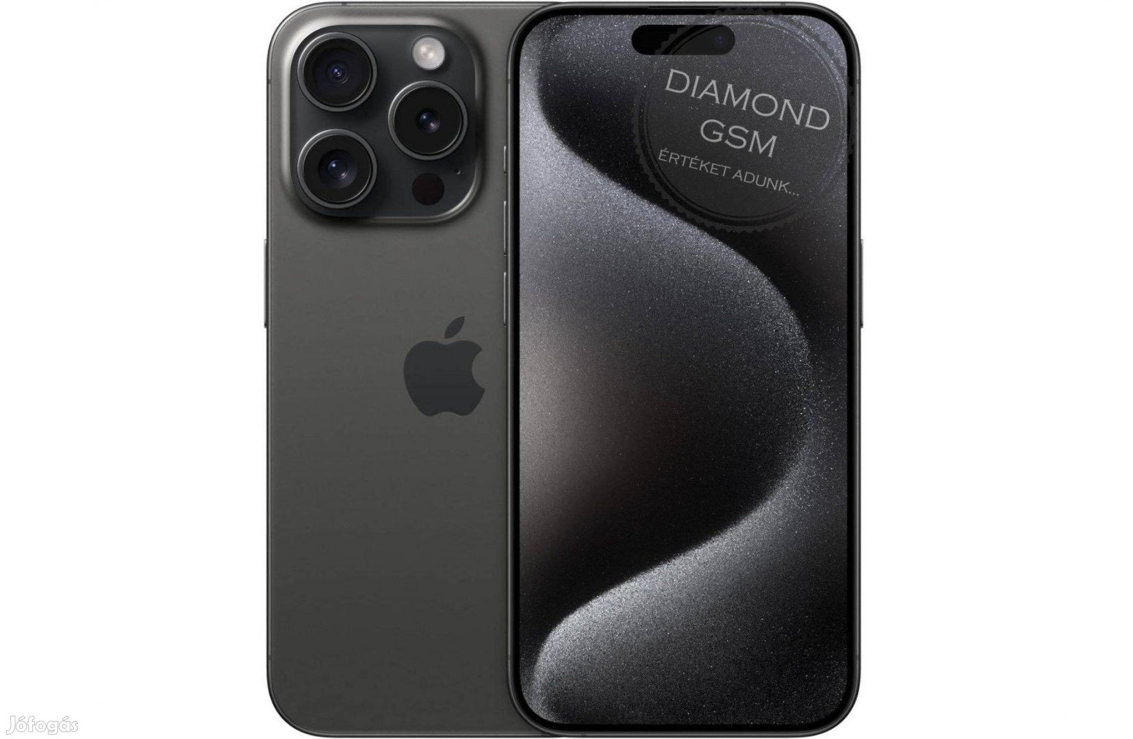 Új Apple iphone 15 Pro Max 256 GB, Fekete Titán színben