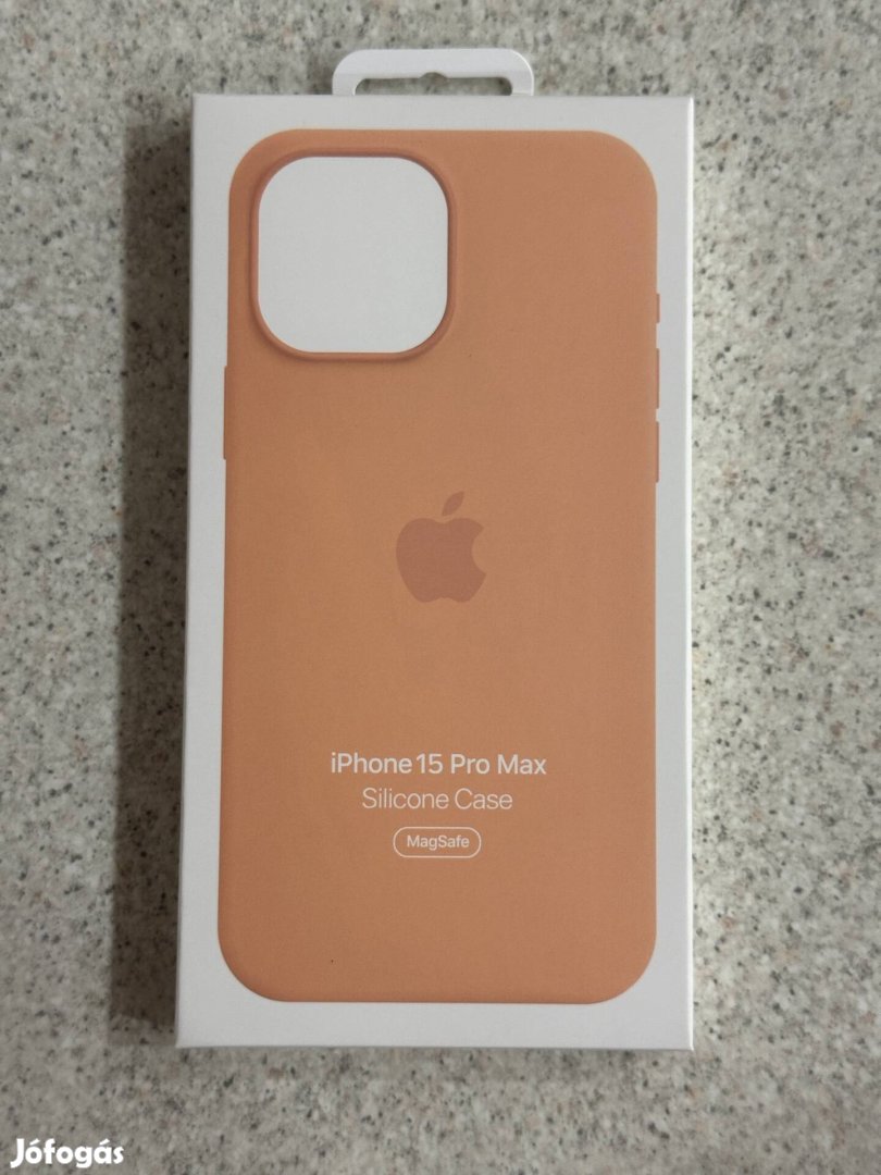 Új Apple iphone 15 Pro Max magsafe szilikontok Orange sorbet 