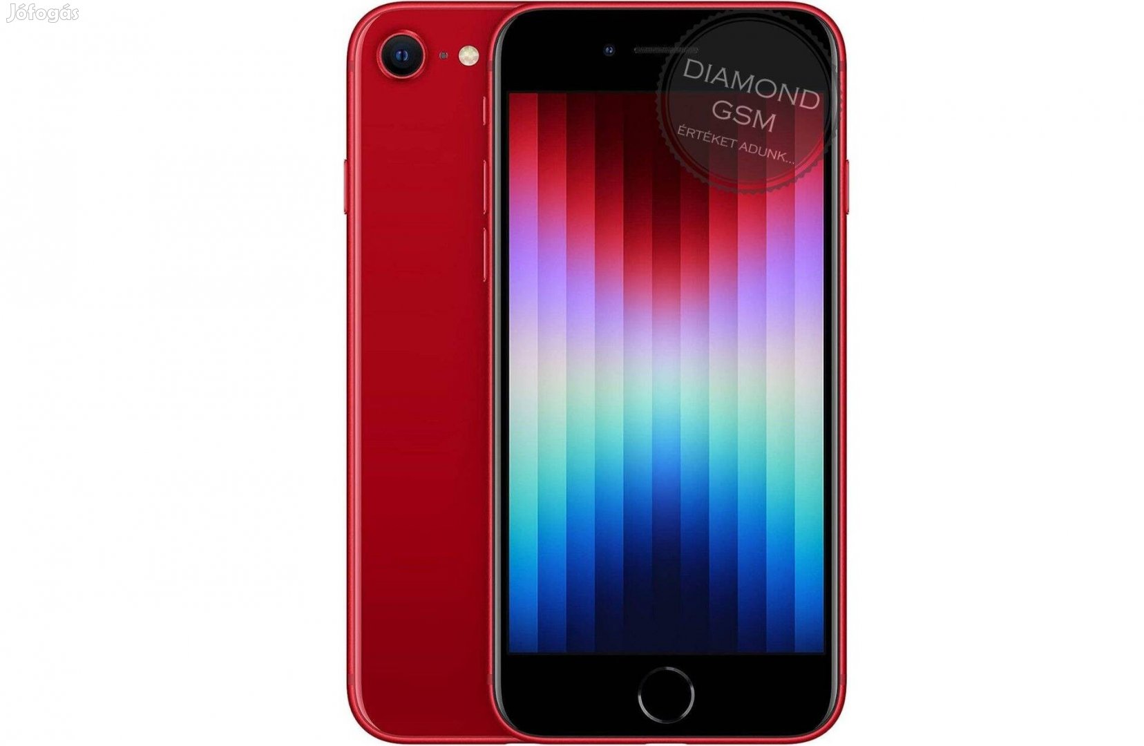 Új Apple iphone SE 2022 (3.gen) 64GB Piros színben, gyári