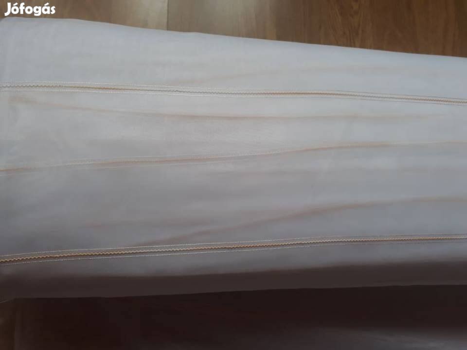 Új Aranysárga csíkos új voile függöny 6,3m x 260 cm Akció