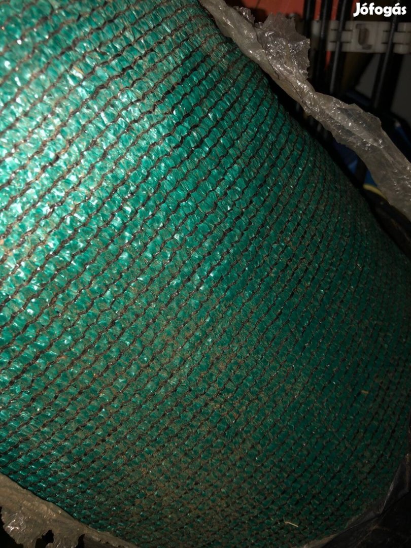 Új Árnyékoló háló belátágásgátló zöld 2m x 50m 15kg
