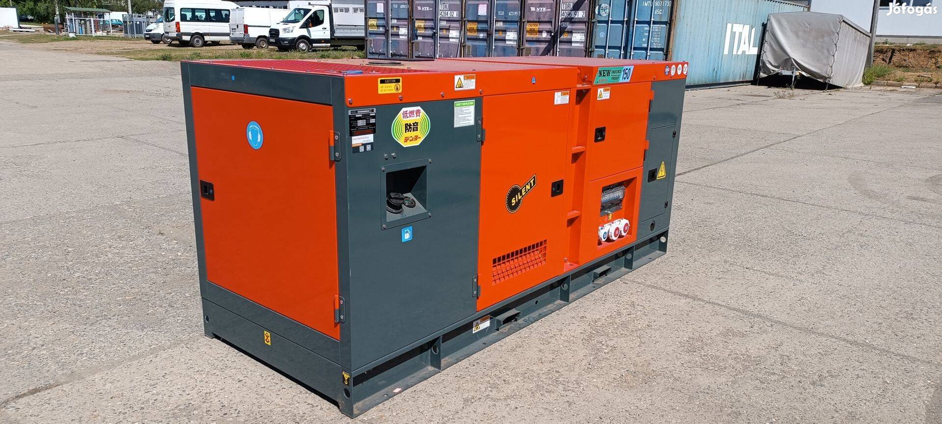 Új Ashita aggregátor áramfejlesztő 150 kW-os eladó