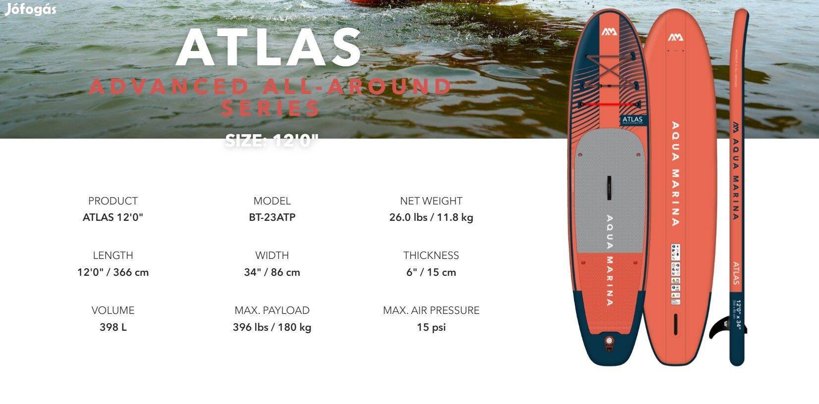 Új Atlas Sky Glider - Haladó All-around iSUP felfújható