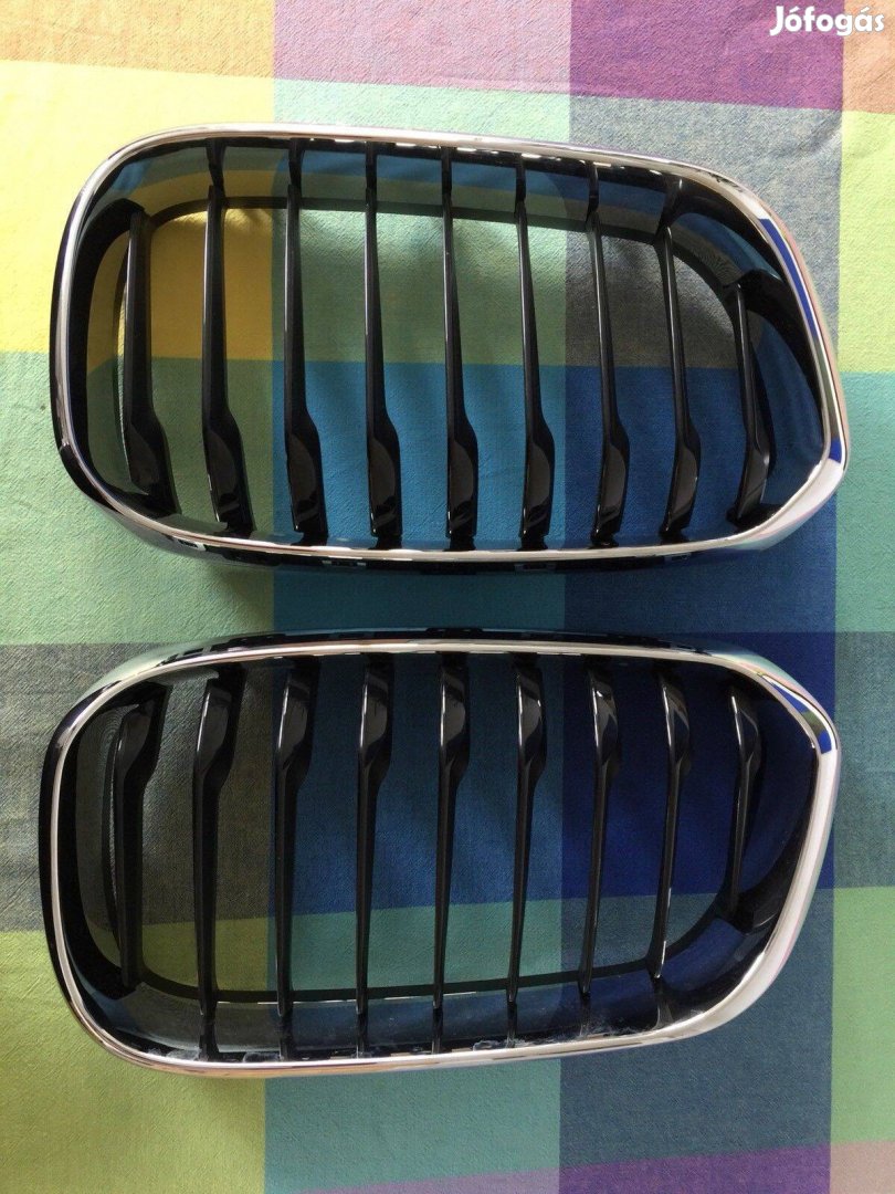 Új BMW F20 F21 face (1-es BMW) vese hűtőrács díszrács króm/fek Urban