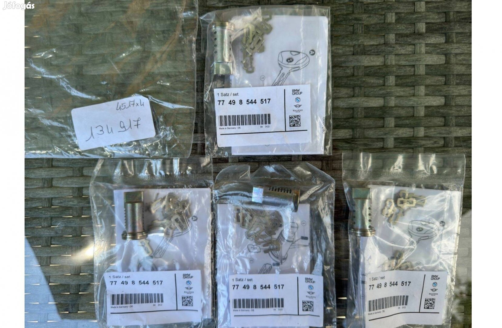 Új BMW REP.KIT F Lock Cylinder Zár alkatrész 77498544517