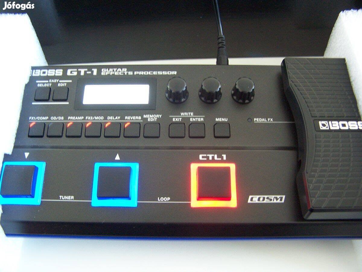 Új BOSS GT-1 Gitár multieffekt, dobozban, adapterrel, magyar leírással