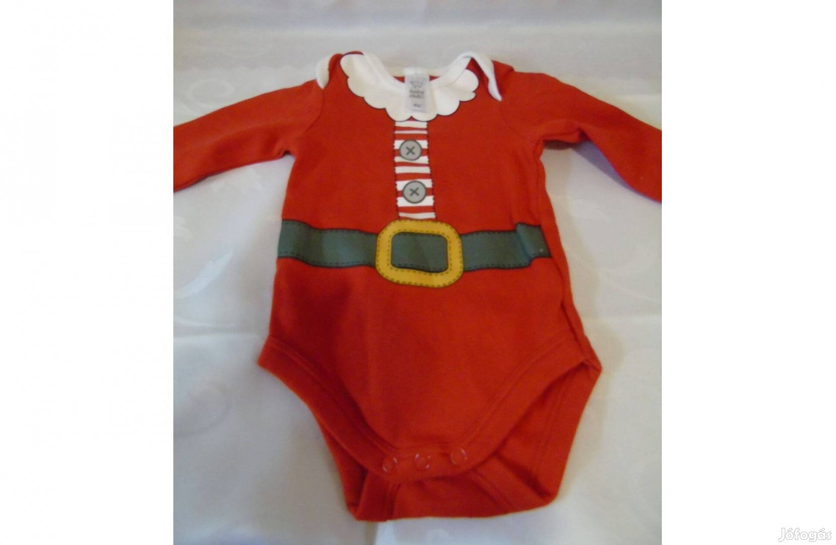 Új Baby Club piros ünneplő body babaruha 62 cm-es