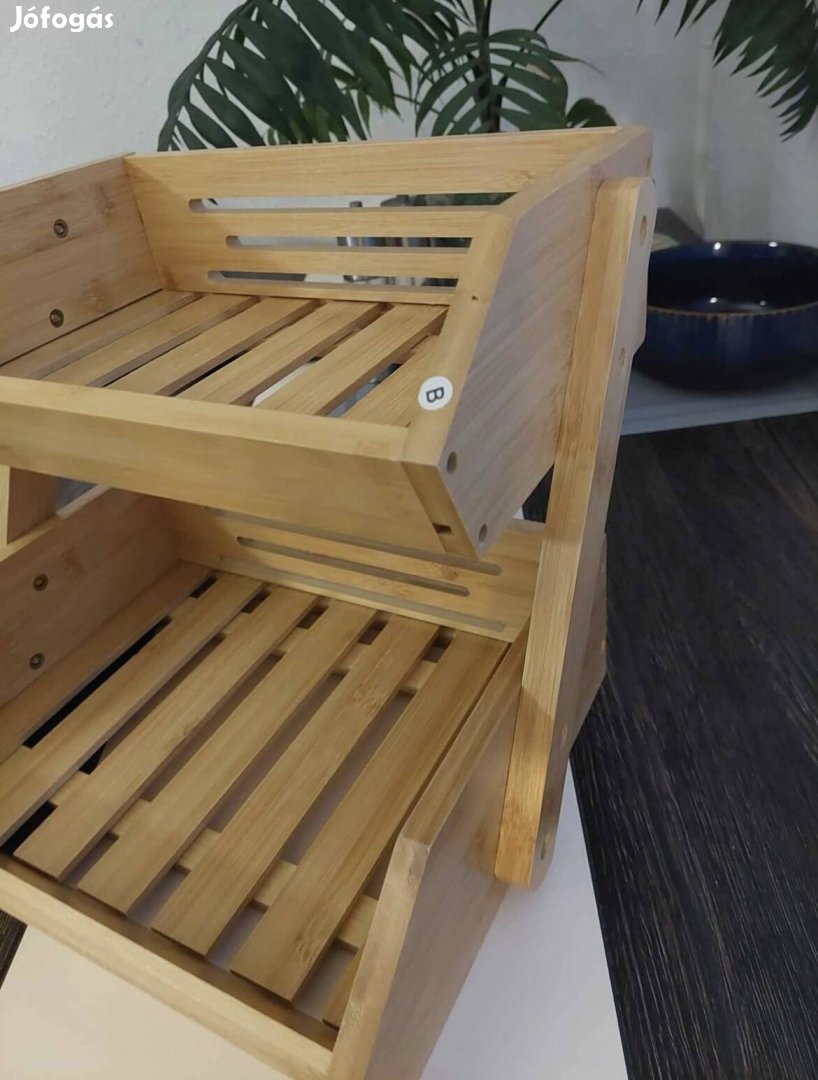 Új Bambusz 2 szintes gyümölcstartó