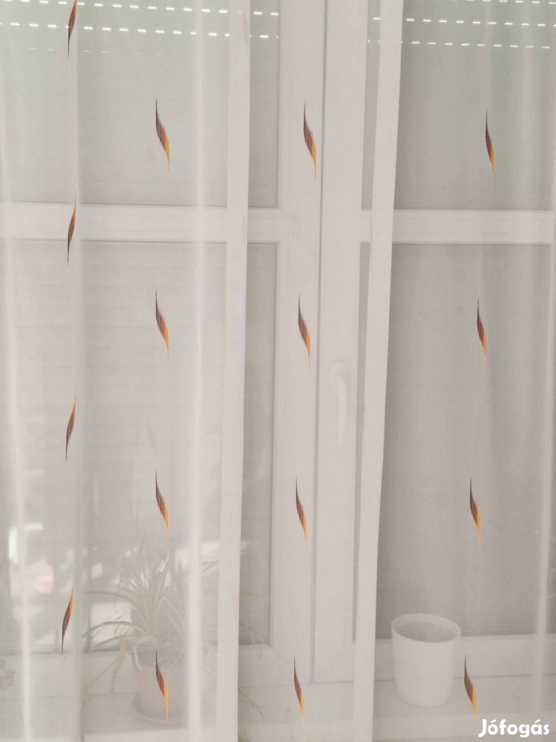 Új Barna mintás új dekoratív függöny 3,15 x 280 cm