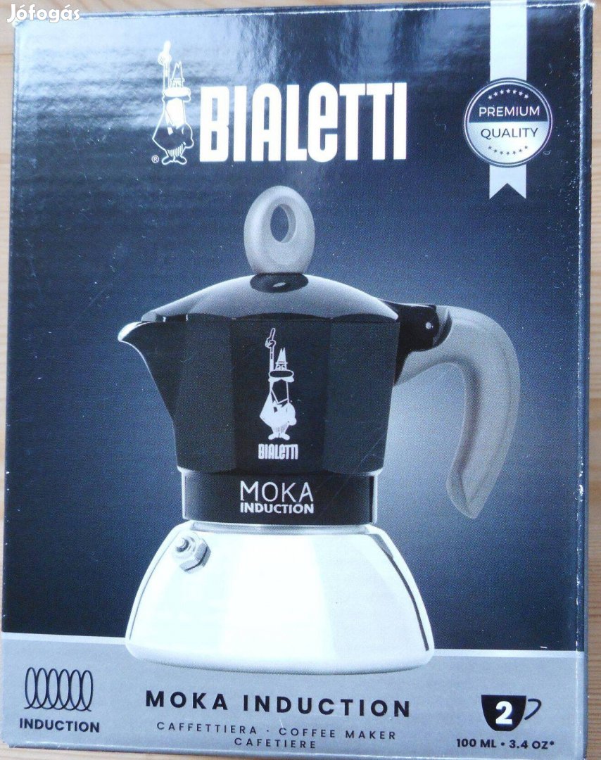 Új Bialetti Moka indukciós kávéfőző 2 személyes kotyogó
