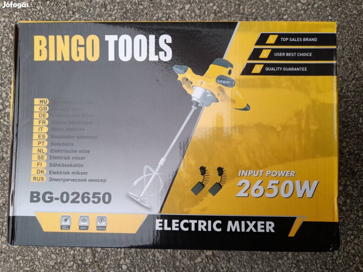 Új Bingo Tools Elektromos festék és habarcskeverő 2650W