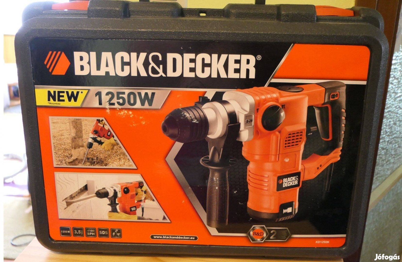 Új Black&Decker 1250W pneumatikus fúrógép vésőkalapács