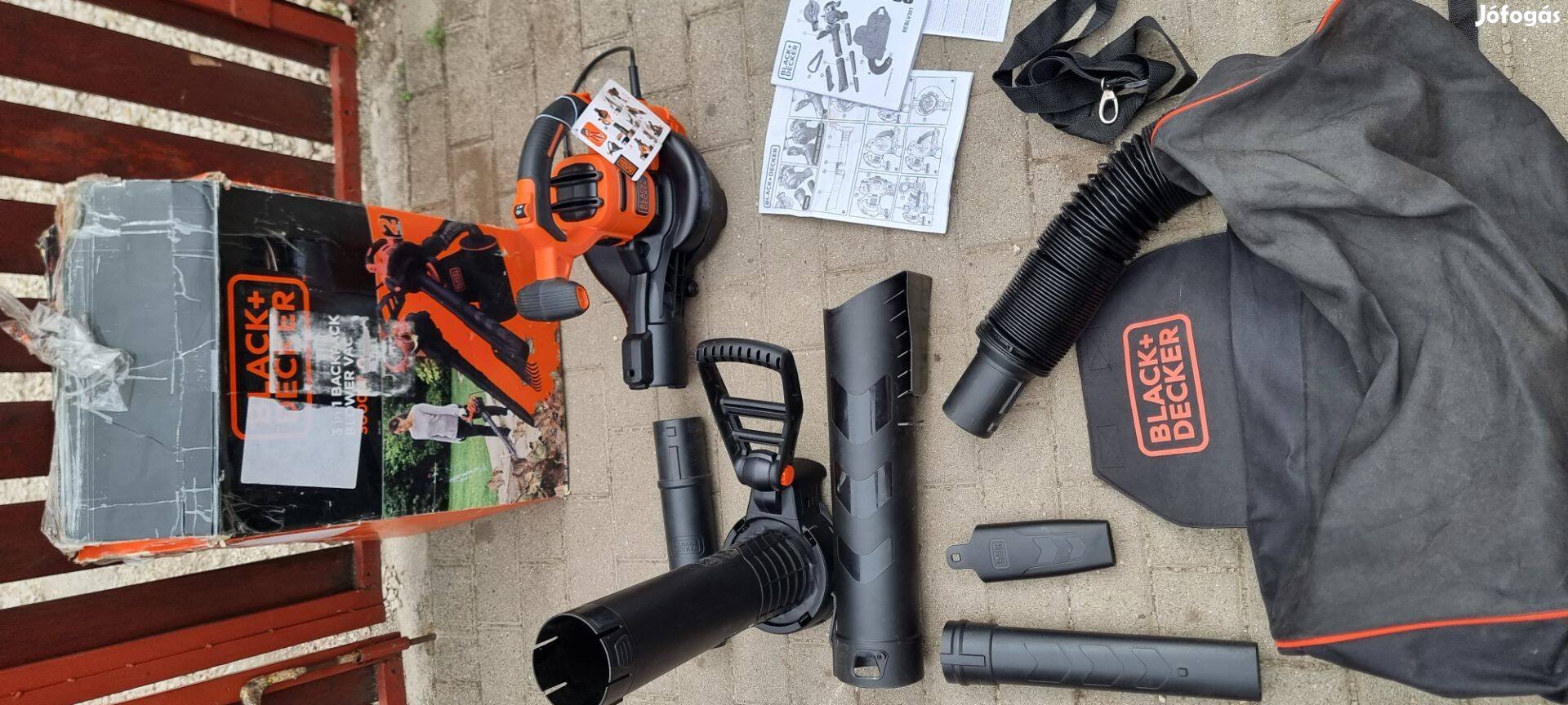 Új Black&Decker Beblv301 elektromos lombfúvó lombszívó lomb szívó fújó